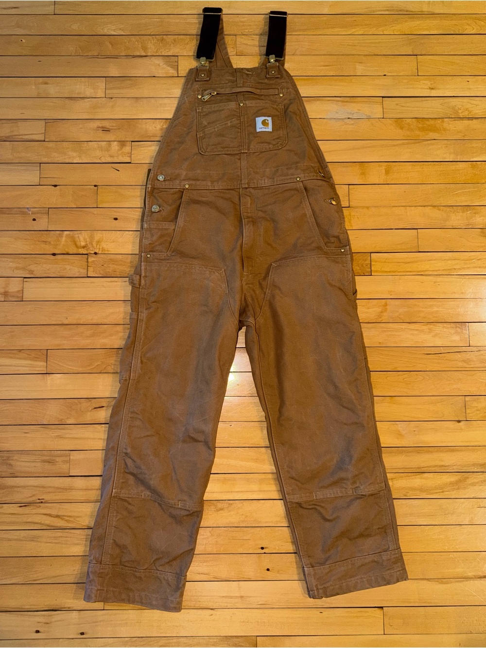 Carhartt R01-M duck canvas bib overalls size medium 34X30
